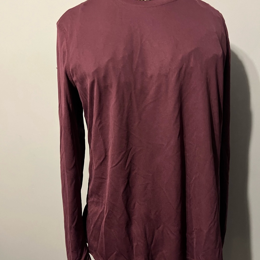 Men's Maroon Long Sleeve Shirt